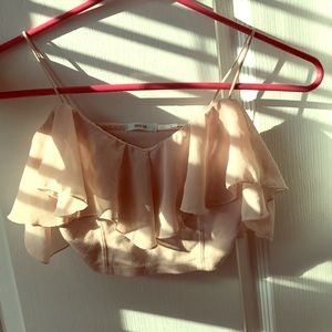 Pink Ruffle crop top